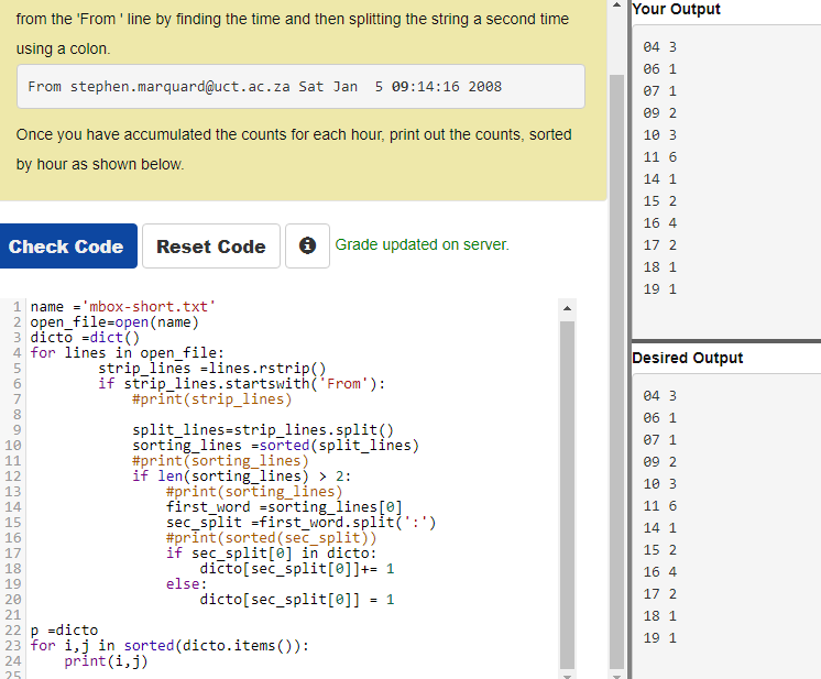 Code for the last project of C0ursera:Python Data Structure - Jawad ...