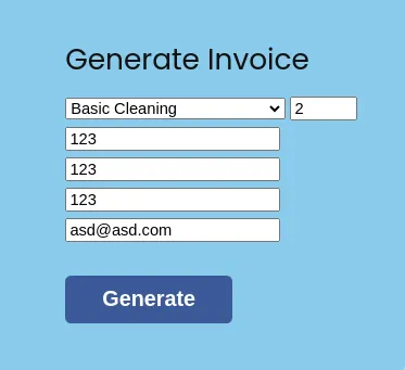 Generating Invoice