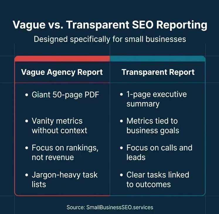 What Small Business Owners Should Actually See in an SEO Report