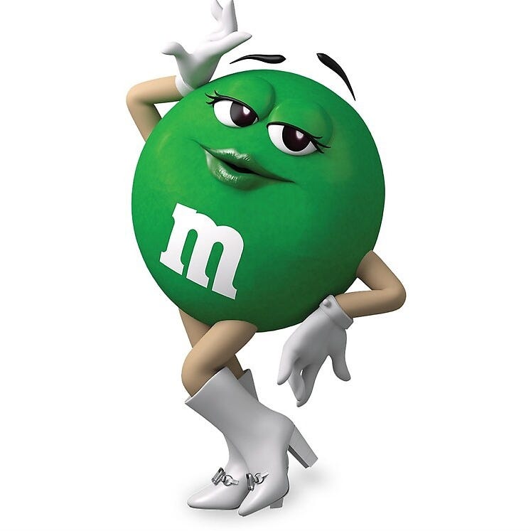 green m&m character