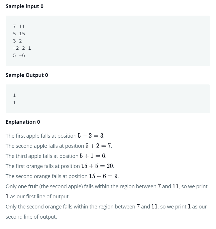 Apple and Orange HackerRank Problem Java Solution by Harsha Medium