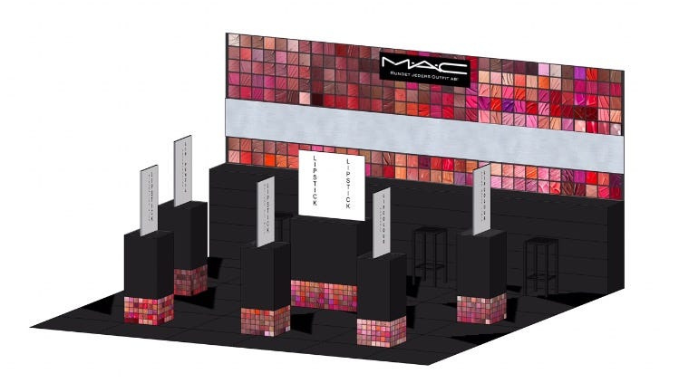 Promotion Area Promotion area / Display. This is a fictitious design for MAC… | by ...