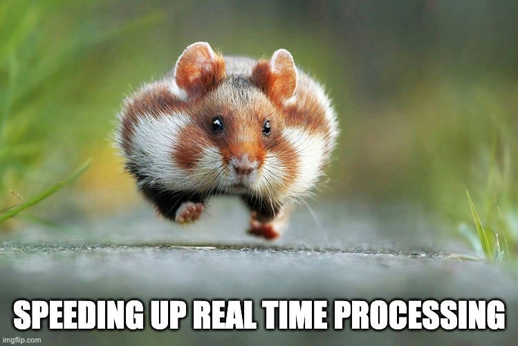 How does React.js speed up the process in real time?
