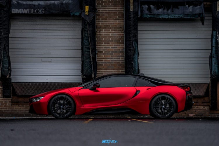 Of Kind: BMW i8 in Frozen Red Satin Conform Chrome | by Benneth Azike | Medium