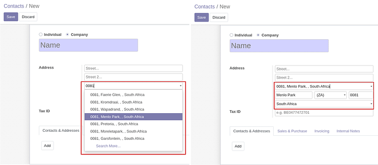 Address autocompletion