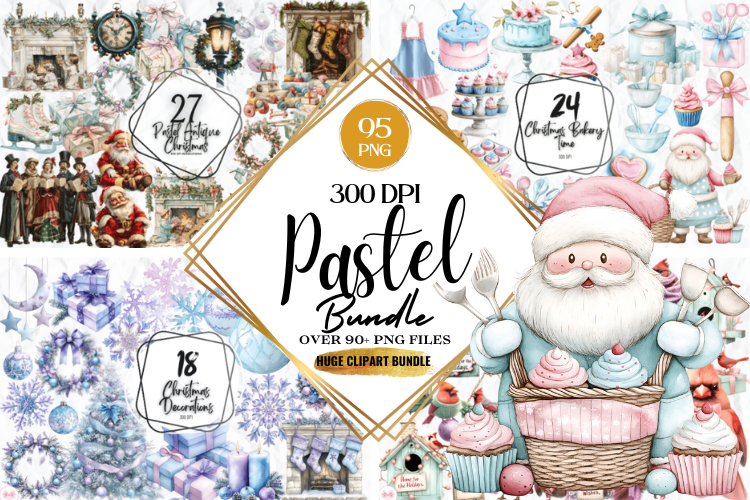 Pastel Christmas Clipart Mega Bundle Free | by Mehojzujs | Nov, 2024 ...