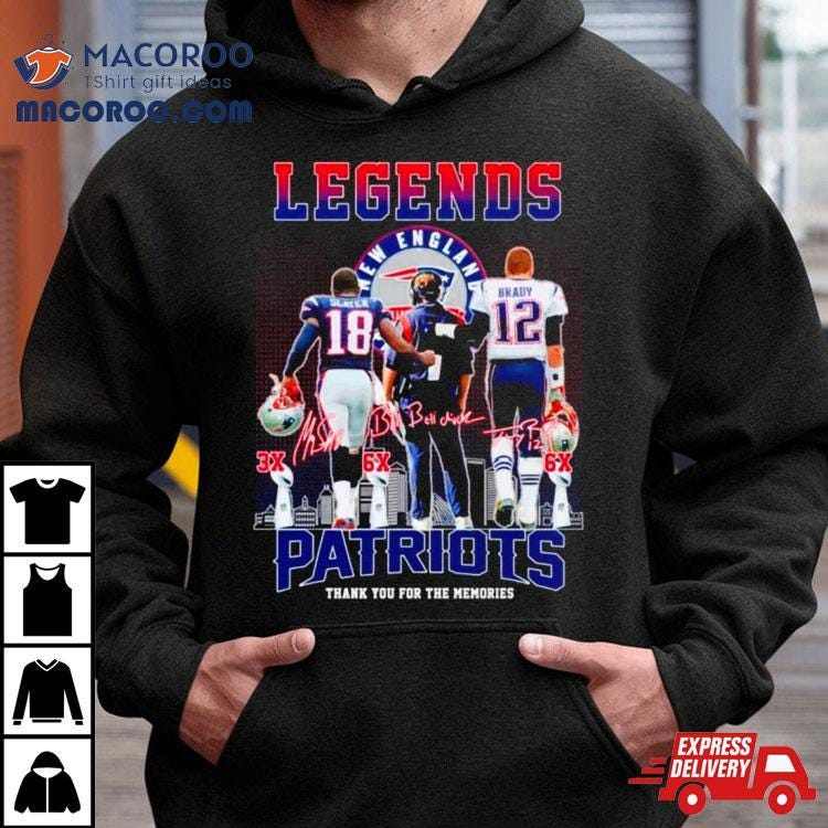 Legends New England Patriots Thank You For The Memories Skyline