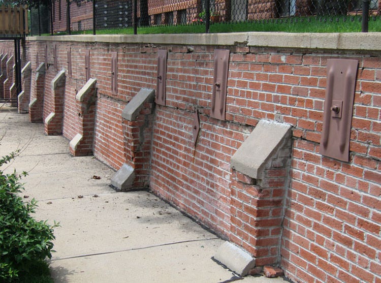 Repair Leaning Brick Wall