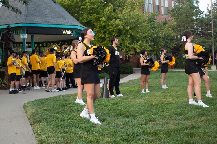 Missouri Western brings pep Downtown. by Carmen Lemell Oct, 2023
