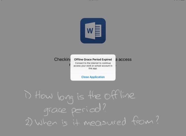 Your offline grace period has expired by Darrell as a Service