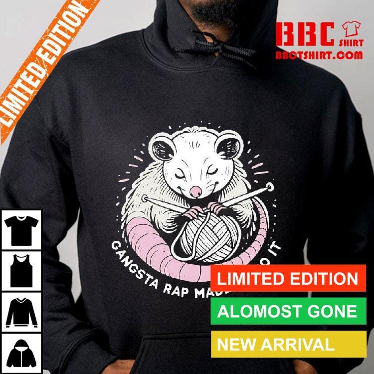 Rat Gangsta Rap Made Me Do It Shirt - Nbashirt - Medium