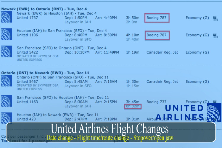 How to Change United Airlines Flight Date, Time, or Destination by
