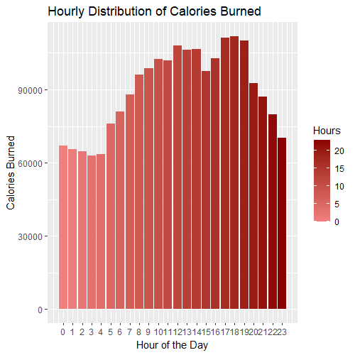 Hourly Distribution of Calories Burned
