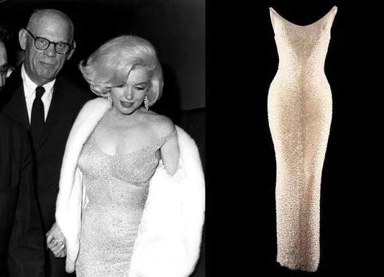  Marilyn Monroe Costume Dress Medium : Clothing, Shoes