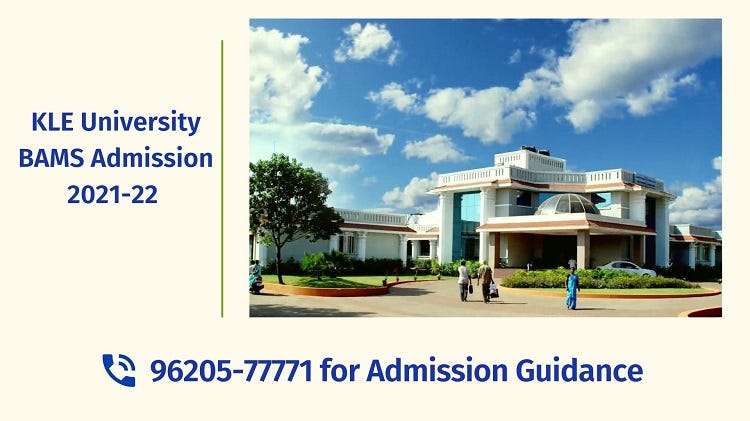 962O5 77771 KLE University BAMS Admission through management