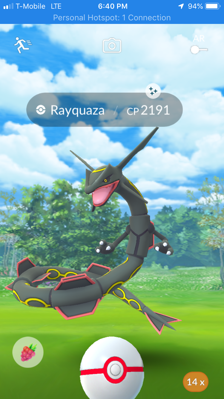 Ah yes, Shiny Mega Rayquaza in the wild… (heart skipped for a second) : r/ pokemongo