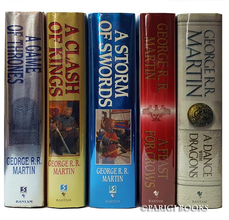 Game of Thrones set of first 4 books by George R.R Martin, Paperback |  Pangobooks