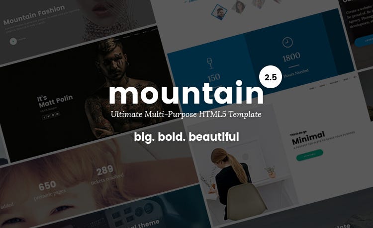 Mountain — The Ultimate Multi-Purpose HTML5 Template | by ThemeWagon ...