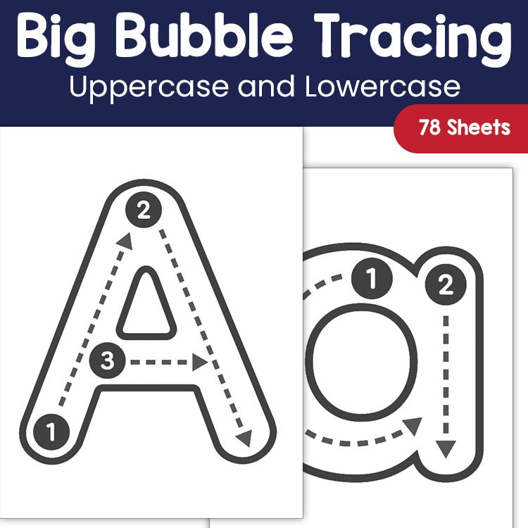 Trace Capital - Uppercase Alphabet Letters 