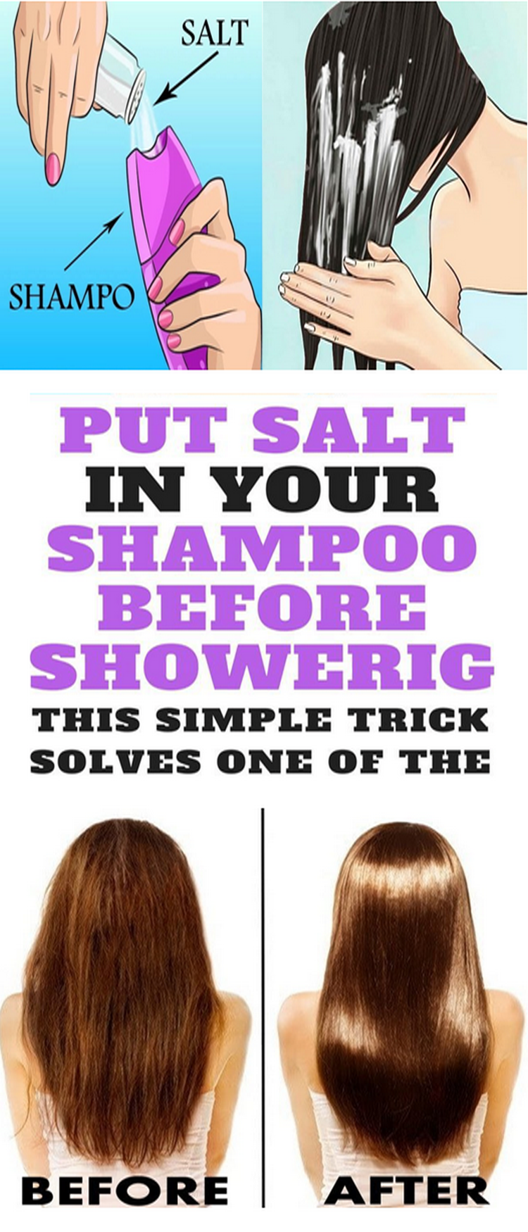 Put Salt in Your Shampoo Before Showering. This Simple Trick Solves One