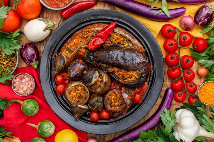 Dolmeh bademjan recipe, Persian stuffed eggplant