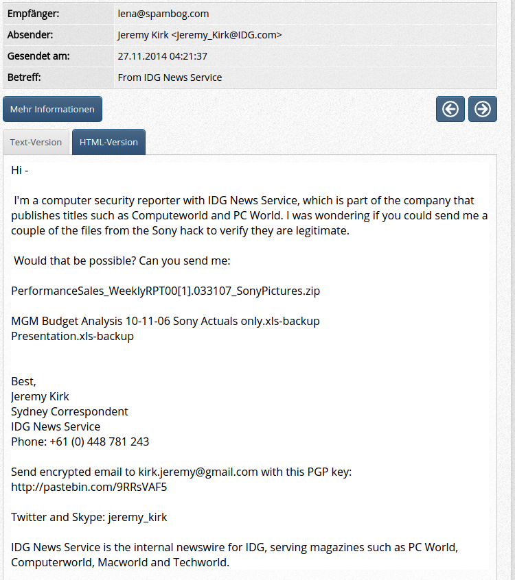 Peek into Sony Hackers Mailbox!. Sony Pictures got hacked and most of