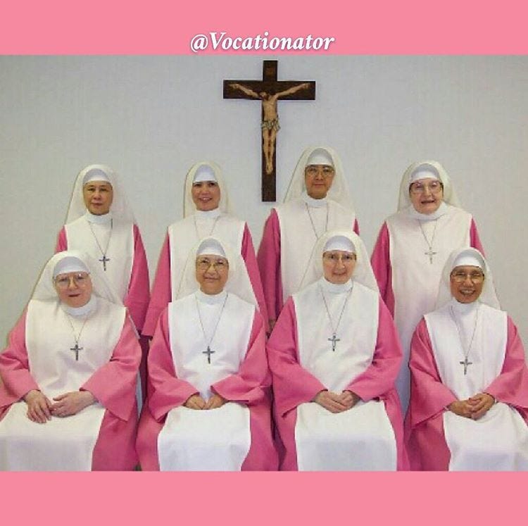 pink nun outfit