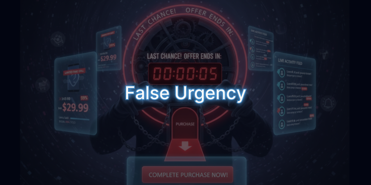 Dark patterns in UX design: #1 False urgency