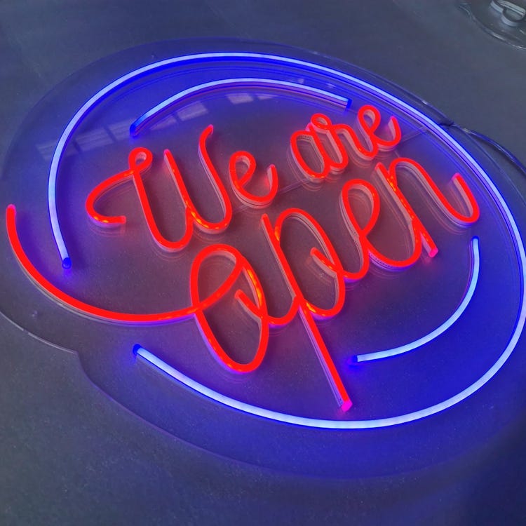 Open Sign, LED-Neon Business Signs with Changeable Letters