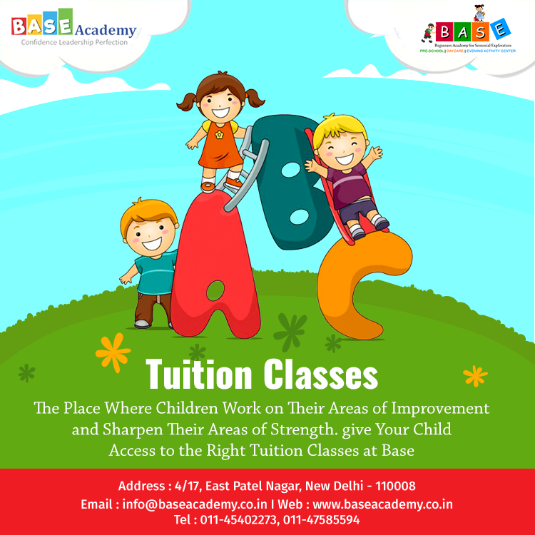 The major activities for the development of children in the day care