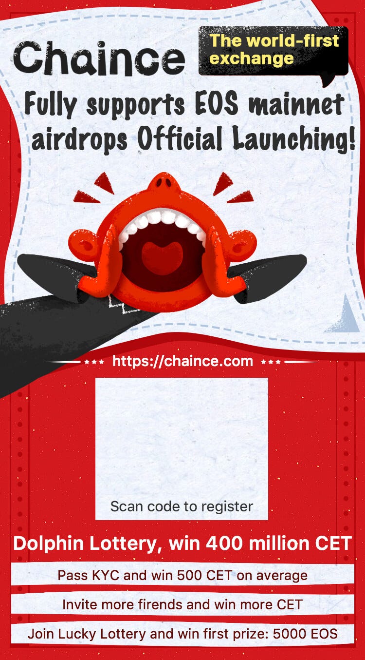 Chaincs Exchange Event CET Token Free Air Drop + 5000 EOS get lucky  tickets! | by avikak | Medium