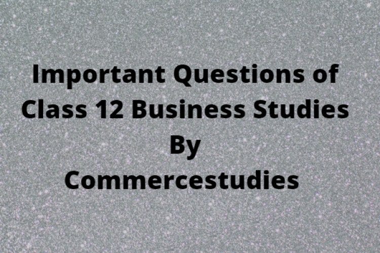 Important Questions of Class 12 Business Studies For Term 2 by Commerce Studies Medium