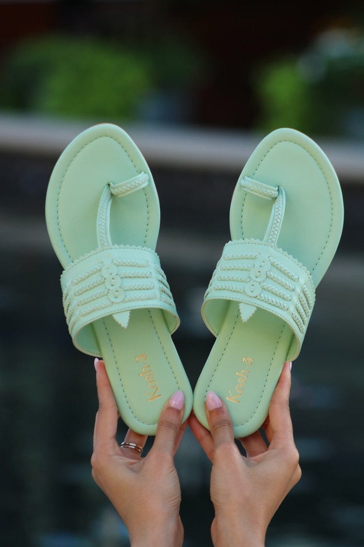 Experience Comfort and Style with our Green Flat Sandals Collection ...