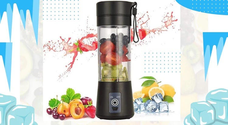 Silent blender is perfect for home kitchen outdoor quick drink smoothie  with glass jar