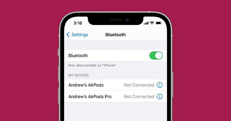 Select your Brother Printer on Bluetooth Device