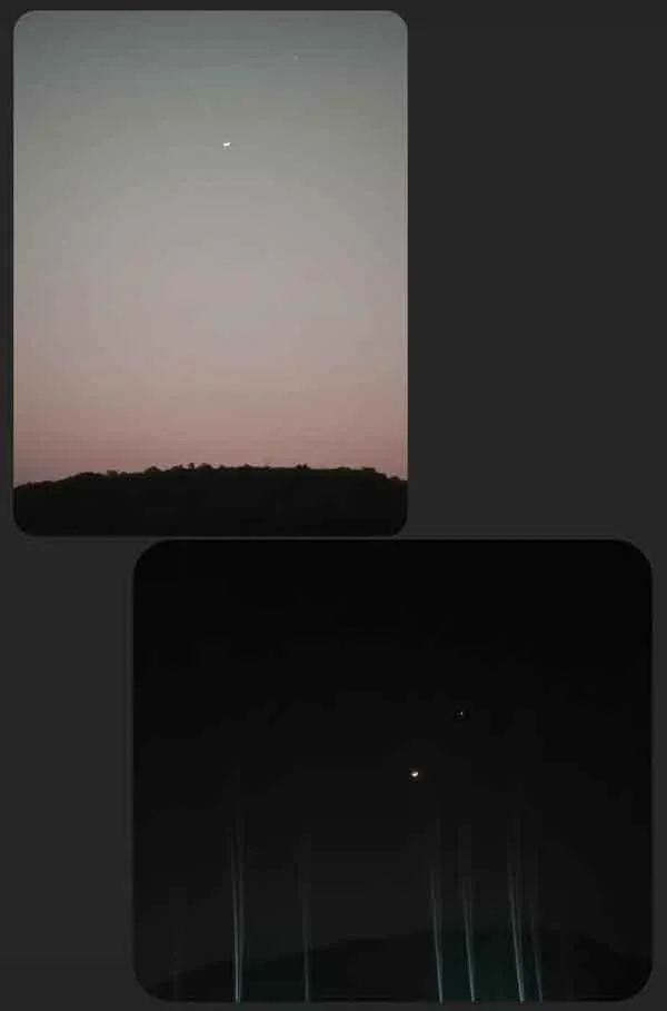 Moon and Venus