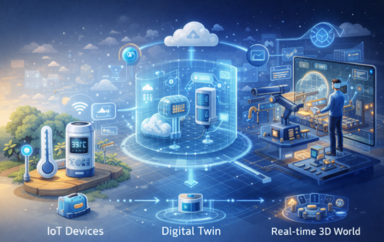 แนวทางพัฒนา IoT สำหรับ Omniverse/Metaverse (มุมมองของนักพัฒนาโปรแกรม): จาก Device → Digital Twin → Real-time 3D World