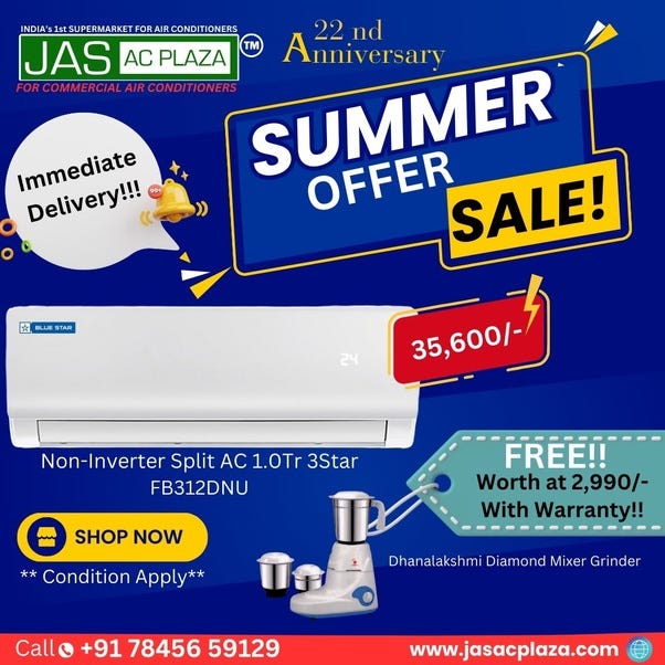 Keep Cool in Chennai with Blue Star and Daikin ACs at JAS AC Plaza