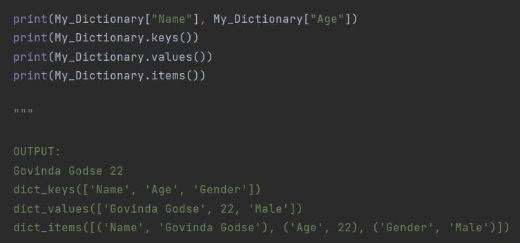 Dictionaries in Python - Govinda Godse - Medium