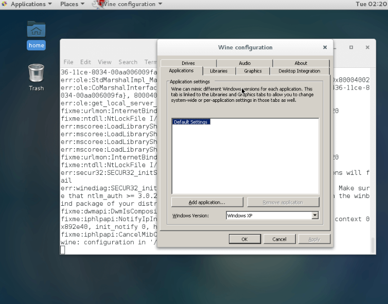 In a browser launch sofwares like notepad , firefox (not with x window