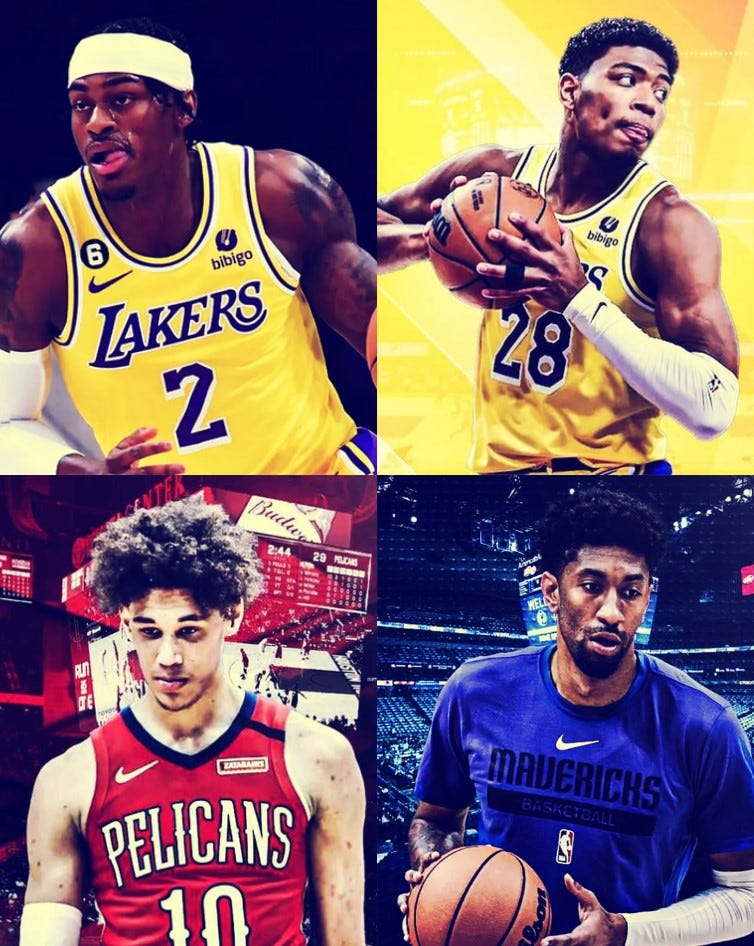 What will be the starting lineup for the Los Angeles Lakers next year?