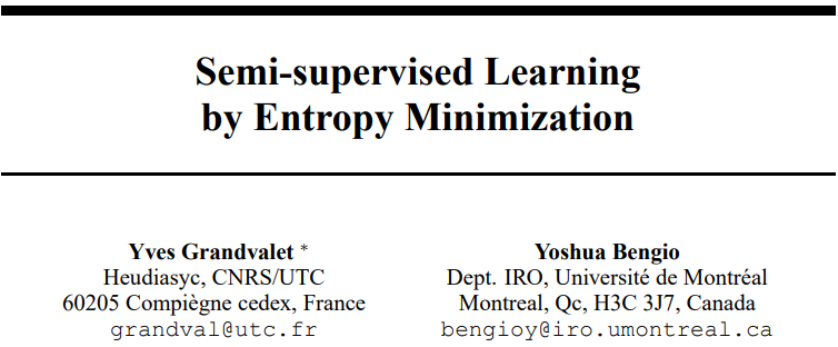 Review: Semi-supervised Learning by Entropy Minimization | by Sik-Ho ...