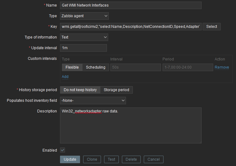 Entering MAC address for automatic discovery of network interfaces in