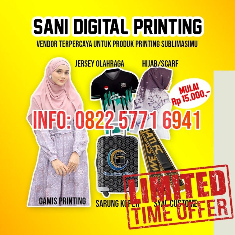 TERBAIK WA. 082257716941, HARGA cetak kain digital printing Tangerang, PrintingSublim8 Medium
