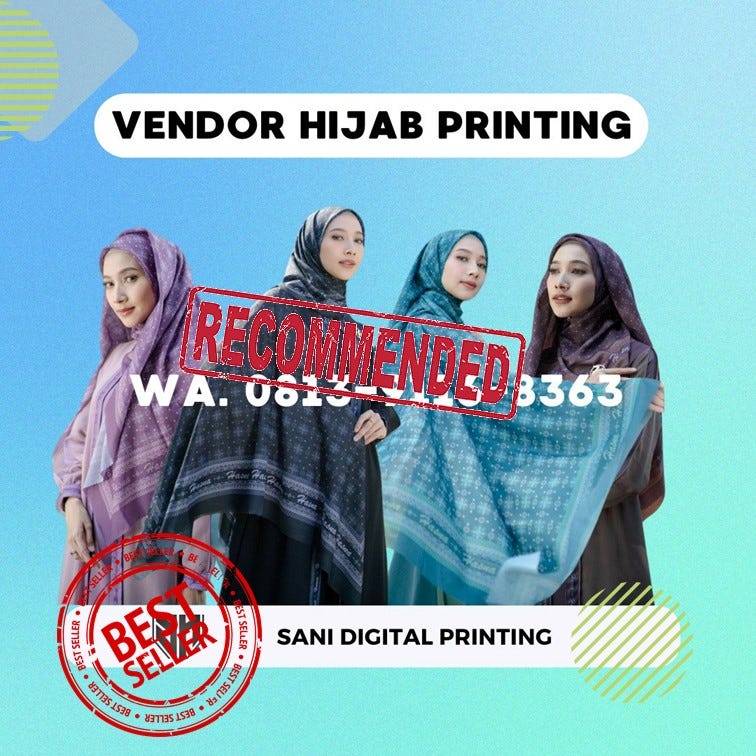 TERBARU WA. 0822–5771–6941, PUSAT jilbab motif segi empat terbaru