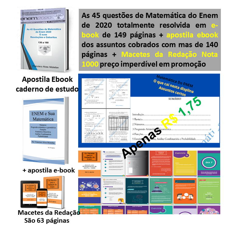 As 45 questões de Matemática do Enem de 2020