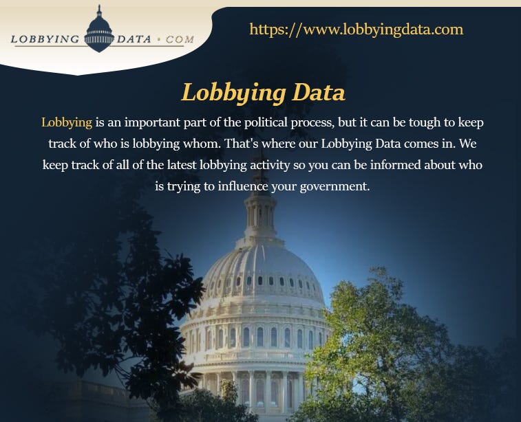 Looking for information on lobbying in dc? Lobbyingdata Medium