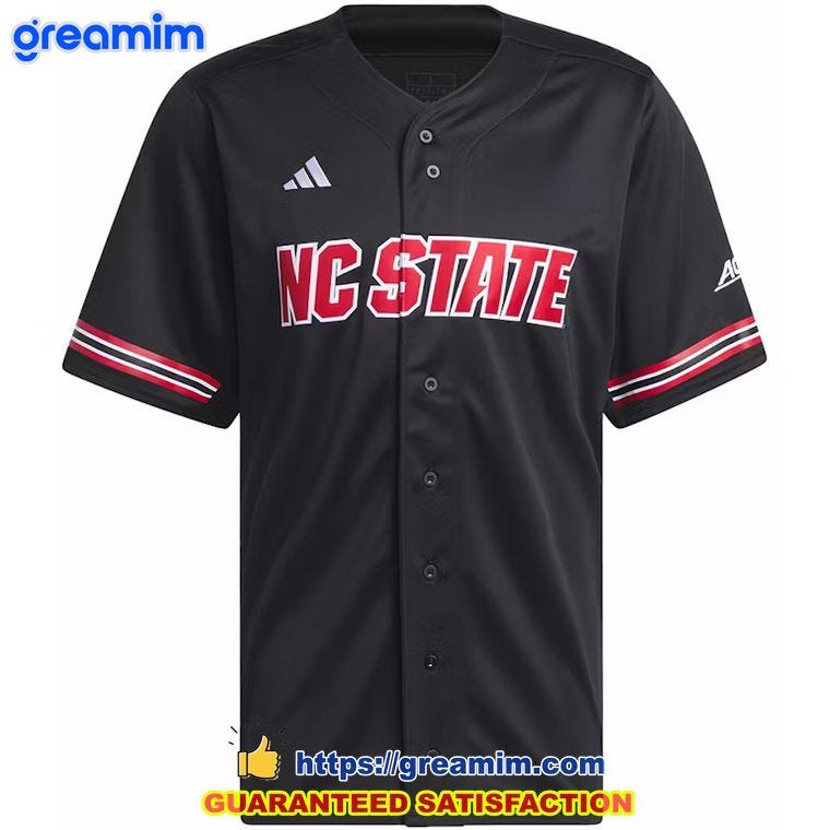 NC State Wolfpack Das Black Baseball Jersey