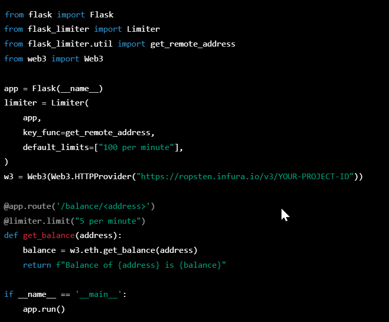 Web3.0 API Security for TestNet and MainNet Environment for Rate ...