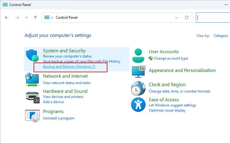 Open Backup and Restore